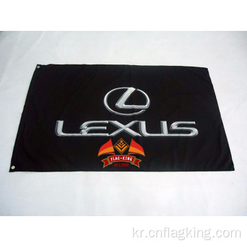 Lexus Autmotive Logo Flag 90*150CM 100% POLYSTER 블랙 Lexus 배너
